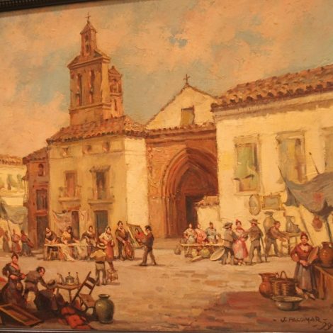 Cuadros de José Palomar en Restaurante Becerrita Sevilla