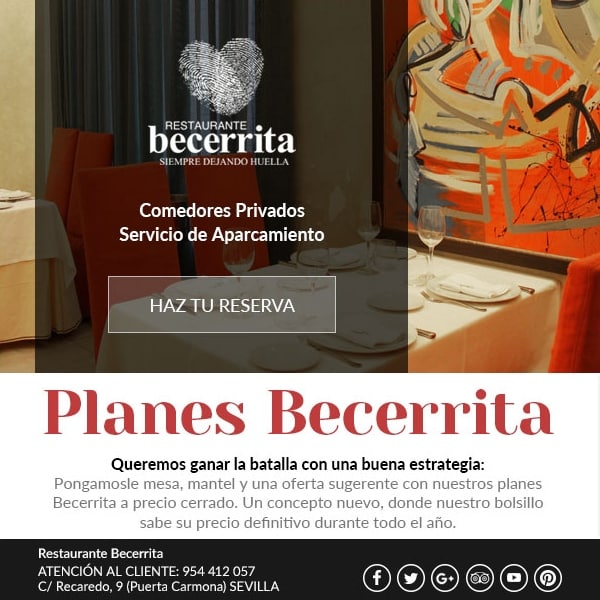 Planes Restaurante Becerrita Sevilla 2018