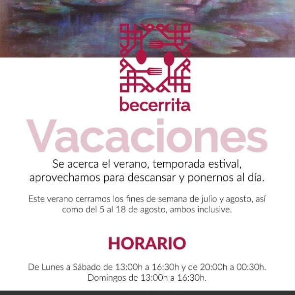 Vive el verano en Restaurante Becerrita, Sevilla 2019